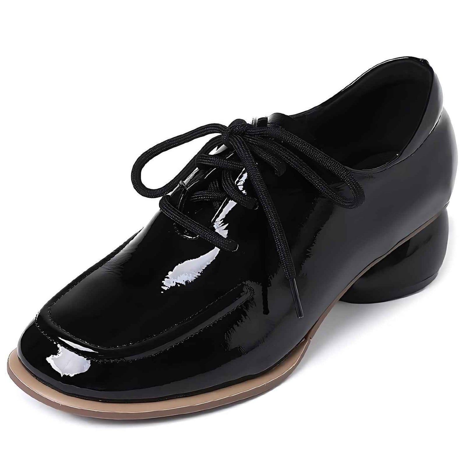 Classic Black Leather Shoes for Women