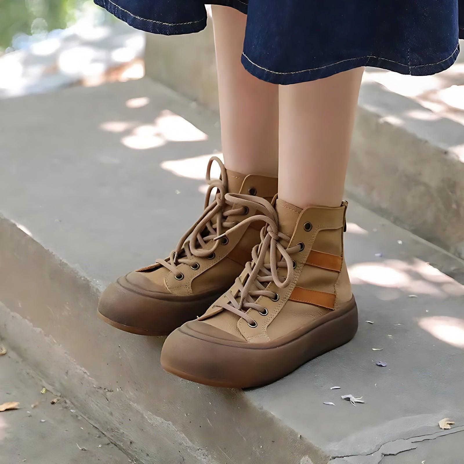 Brown Leather Shoes - Touchy Style .