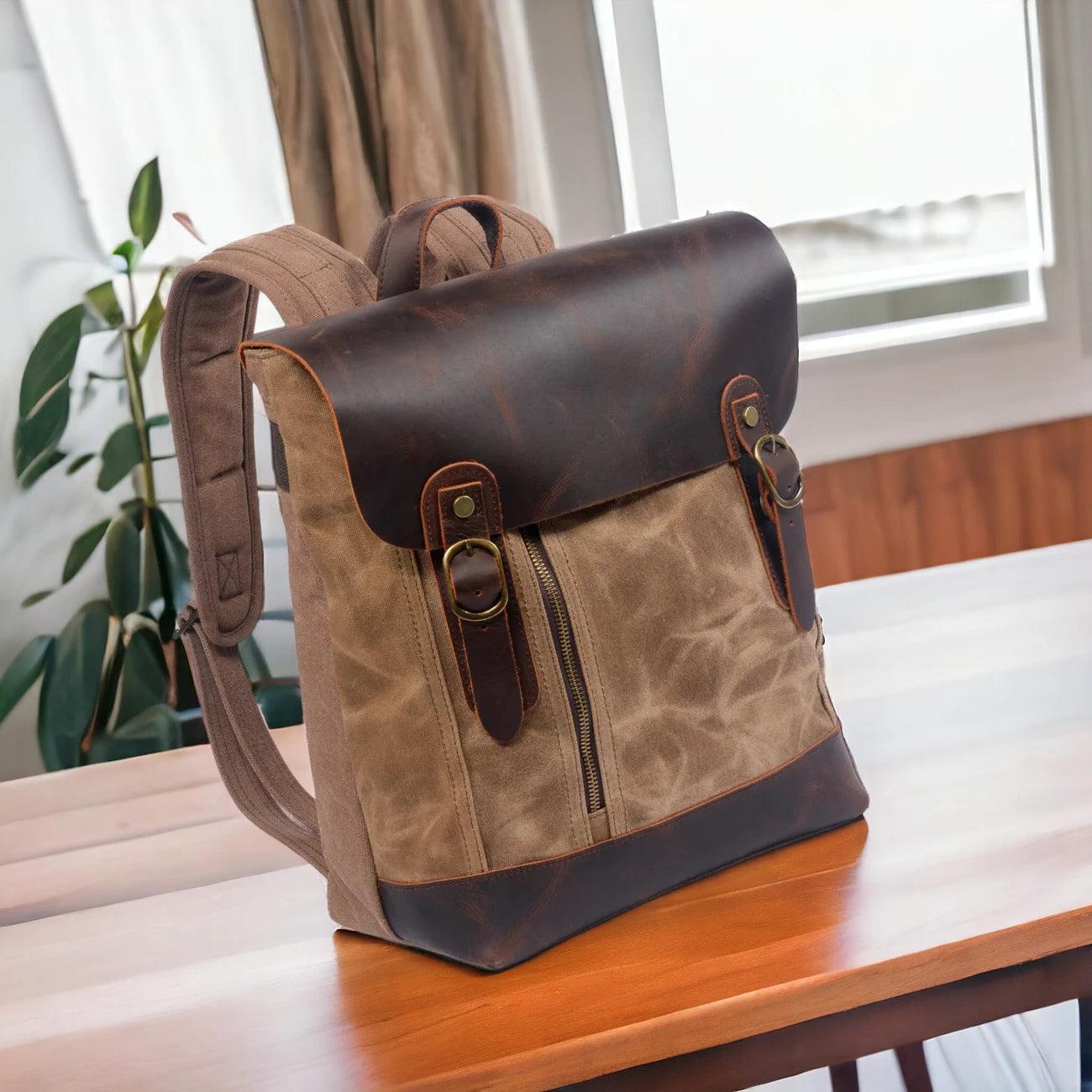 Canvas & Leather Backpacks - Touchy Style