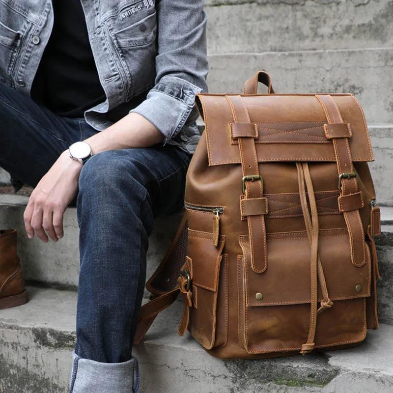 Leather Travel Backpacks - Touchy Style