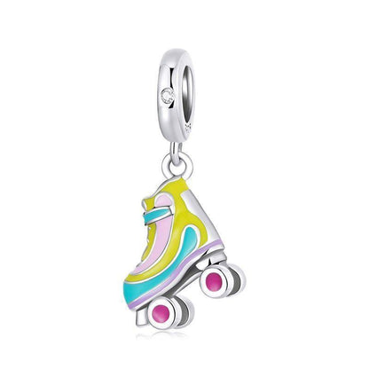 100% 925 Sterling Silver Ice-Cream Van Enamel Pendant Charm Jewelry WOS10 Without Chain - Touchy Style