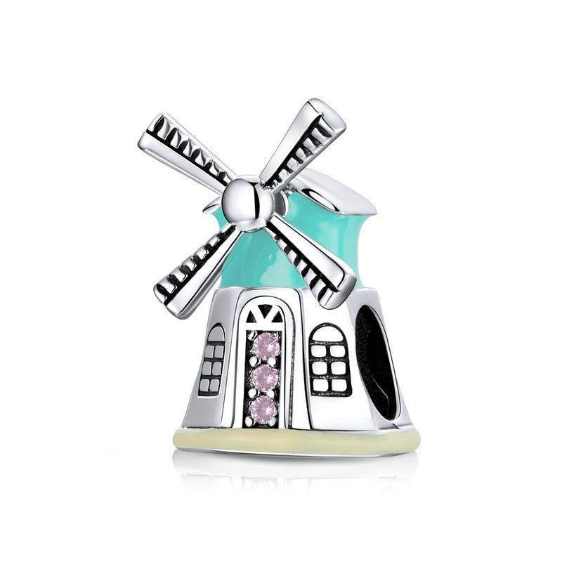 100% 925 Sterling Silver Ice-Cream Van Enamel Pendant Charm Jewelry WOS10 Without Chain - Touchy Style