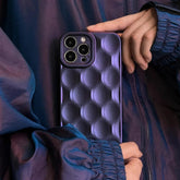 3D Purple Honeycomb Pattern - Cute Phone Cases for iPhone 15, 14, 13, 12, 11, Pro, Max, Mini, X, XS, XR - Touchy Style