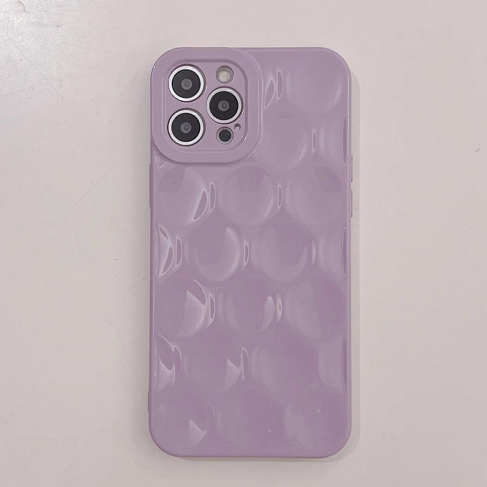 3D Purple Honeycomb Pattern - Cute Phone Cases for iPhone 15, 14, 13, 12, 11, Pro, Max, Mini, X, XS, XR - Touchy Style