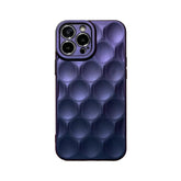 3D Purple Honeycomb Pattern - Cute Phone Cases for iPhone 15, 14, 13, 12, 11, Pro, Max, Mini, X, XS, XR - Touchy Style