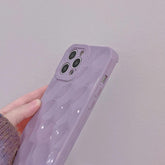 3D Purple Honeycomb Pattern - Cute Phone Cases for iPhone 15, 14, 13, 12, 11, Pro, Max, Mini, X, XS, XR - Touchy Style .