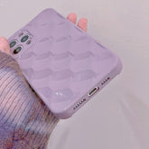 3D Purple Honeycomb Pattern - Cute Phone Cases for iPhone 15, 14, 13, 12, 11, Pro, Max, Mini, X, XS, XR - Touchy Style