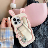 3D Rabbit Ear - Mirror Cover - Cute Phone Cases For iPhone 15, 14, 13, 11, 12 Pro Max, XS, XR, X, 7, 8 Plus - Touchy Style