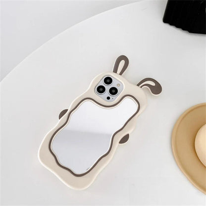 3D Rabbit Ear - Mirror Cover - Cute Phone Cases For iPhone 15, 14, 13, 11, 12 Pro Max, XS, XR, X, 7, 8 Plus - Touchy Style