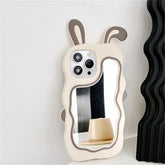 3D Rabbit Ear - Mirror Cover - Cute Phone Cases For iPhone 15, 14, 13, 11, 12 Pro Max, XS, XR, X, 7, 8 Plus - Touchy Style