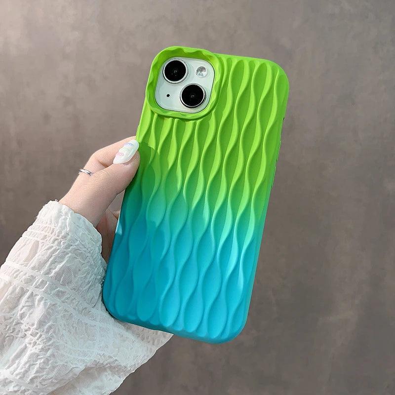 3D Water Ripple Stripe - Cute Phone Cases For iPhone 15, 14, 13, 12, 11 Pro Max - Touchy Style