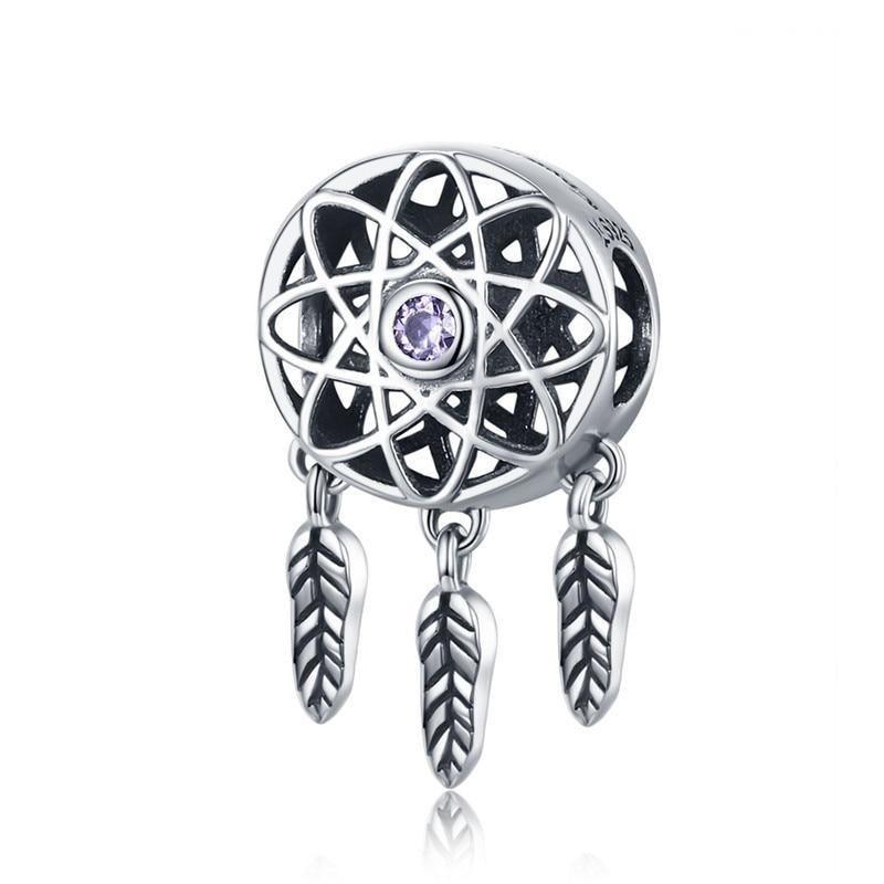 925 Sterling Silver Bohemian Dream Catcher Pendant Necklace Charm Jewelry Without Chain - Touchy Style