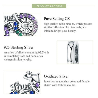 925 Sterling Silver Crystal Bike Bicycle Shape Pendant Charm Jewelry Without Chain - Touchy Style