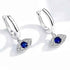 925 Sterling Silver Earrings Charm Jewelry Blue Eye BSE274 - Touchy Style .