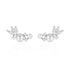 925 Sterling Silver Earrings Charm Jewelry - Pearl Zircon Feather wings - Xm330 - Touchy Style