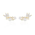 925 Sterling Silver Earrings Charm Jewelry - Pearl Zircon Feather wings - Xm330 - Touchy Style