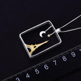 925 Sterling Silver Eiffel Tower Pendant: Charm Jewelry (without Chain) - GM1259 - Touchy Style