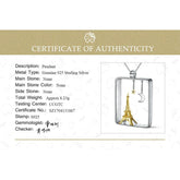 925 Sterling Silver Eiffel Tower Pendant: Charm Jewelry (without Chain) - GM1259 - Touchy Style