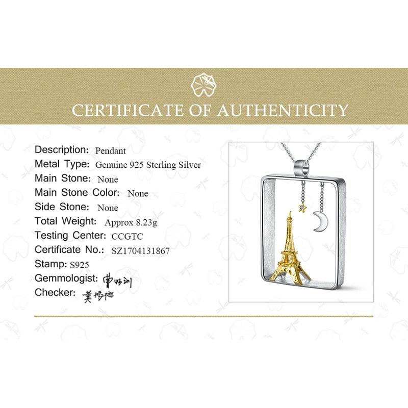 925 Sterling Silver Eiffel Tower Pendant: Charm Jewelry (without Chain) - GM1259 - Touchy Style