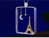 925 Sterling Silver Eiffel Tower Pendant: Charm Jewelry (without Chain) - GM1259 - Touchy Style