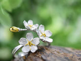 925 Sterling Silver Flower Finger Ring Charm Jewelry LFJD0152 - Touchy Style .