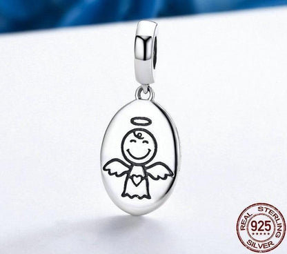 925 Sterling Silver Guardian Angel Pendant Charm Jewelry SCC328 Without Chain - Touchy Style