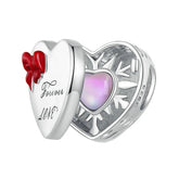 925 Sterling Silver Heart Book Shape Pendant Charm Jewelry Without Chain - Touchy Style