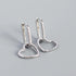 925 Sterling Silver Hoop Earrings Charm Jewelry - Geometric Heart-shaped - YH0093 - Touchy Style