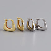 925 Sterling Silver Hoop Earrings Charm Jewelry - MD321 Design - Touchy Style