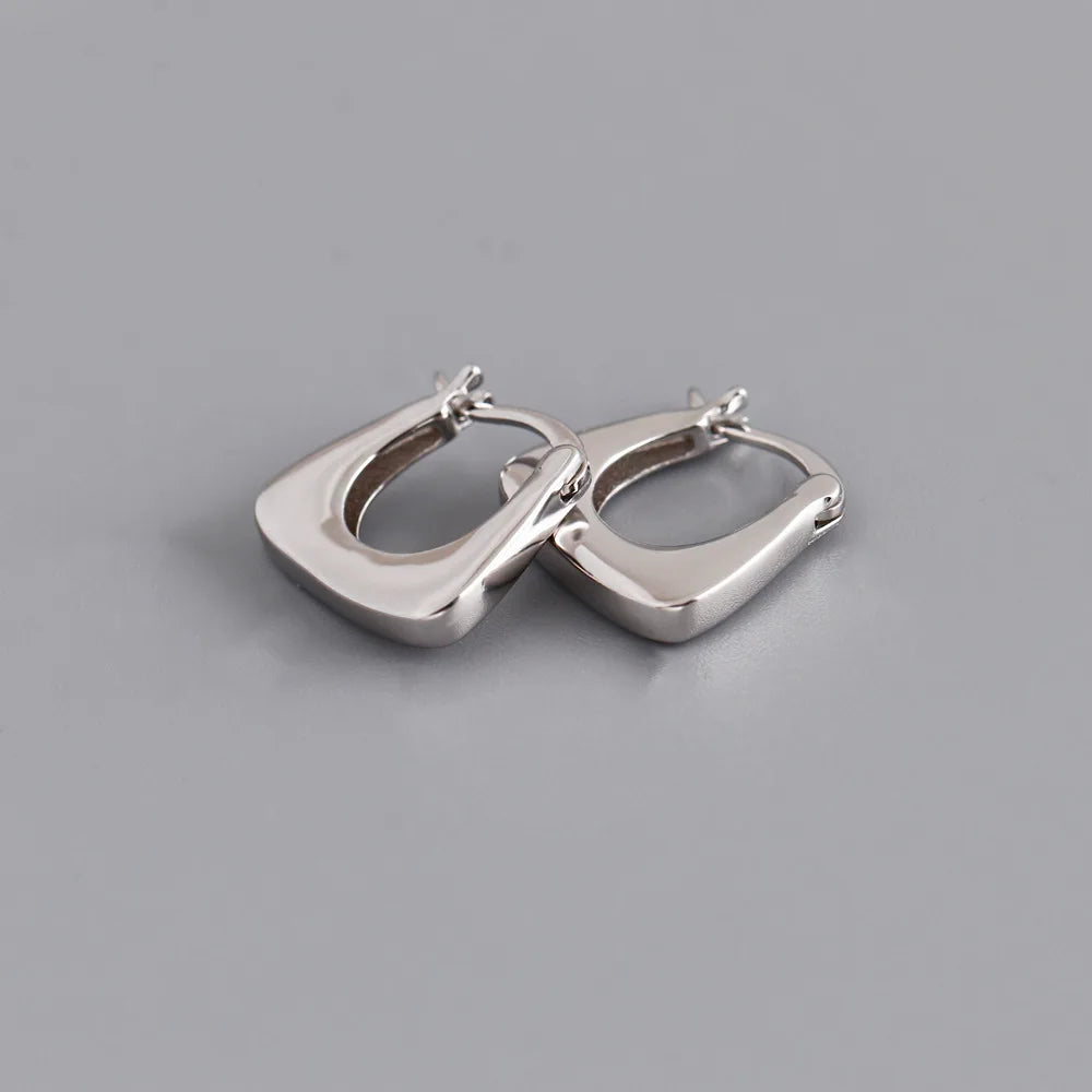 925 Sterling Silver Hoop Earrings Charm Jewelry - MD321 Design - Touchy Style