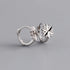 925 Sterling Silver Hoop Earrings Charm Jewelry - Zircon Flower - MD311 - Touchy Style