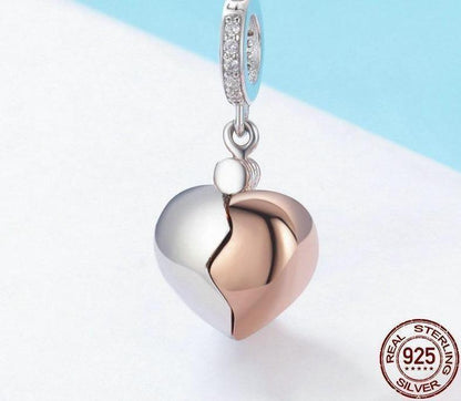 925 Sterling Silver Key Of Heart Pendant Charm Jewelry Without Chain - Touchy Style