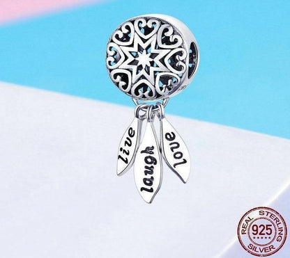 925 Sterling Silver Life Dream Catcher Pendant Charm Jewelry Without Chain - Touchy Style