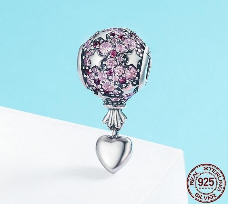 925 Sterling Silver Love Balloon Pendant Charm Jewelry Without Chain - Touchy Style