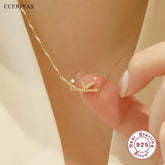 925 Sterling Silver Necklace Charm Jewelry - Bamboo Clavicle Chain - Xm418 - Touchy Style