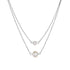 925 Sterling Silver Necklace Charm Jewelry - Double-layer Single Pearl - CCFPN004 - Touchy Style