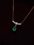 925 Sterling Silver Necklace Charm Jewelry - Emerald Water Drop Pendant - Xm273 - Touchy Style