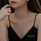 925 Sterling Silver Necklace Charm Jewelry - Fashionable Collarbone Chain - xl952 - Touchy Style