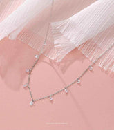 925 Sterling Silver Necklace Charm Jewelry - Fashionable Collarbone Chain - xl952 - Touchy Style