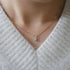 925 Sterling Silver Necklace Charm Jewelry - Geometric Blue Turquoise - xl743 - Touchy Style