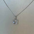 925 Sterling Silver Necklace Charm Jewelry - Super Flash Square Zircon Pendant - Xm389 - Touchy Style