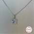 925 Sterling Silver Necklace Charm Jewelry - Super Flash Square Zircon Pendant - Xm389 - Touchy Style