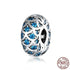 925 Sterling Silver Pendant Charm Jewelry PCJBOS08 Blue Zircon Open Beads Without Chain - Touchy Style