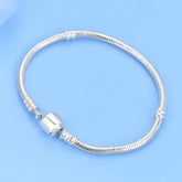 925 Sterling Silver Plated Snake Chain Bracelet Charm Jewelry ZJCL12 - Touchy Style