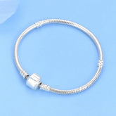 925 Sterling Silver Plated Snake Chain Bracelet Charm Jewelry ZJCL12 - Touchy Style