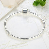 925 Sterling Silver Plated Snake Chain Bracelet Charm Jewelry ZJCL12 - Touchy Style