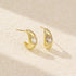 925 Sterling Silver Stud Earrings Charm Jewelry - C-shaped Metal - YH0453 - Touchy Style