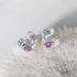 925 Sterling Silver Stud Earrings Charm Jewelry - Irregular Geometric Heart - TSJ153 - Touchy Style