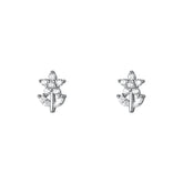 925 Sterling Silver Stud Earrings Charm Jewelry - Small Fresh Flower - Xm340 - Touchy Style