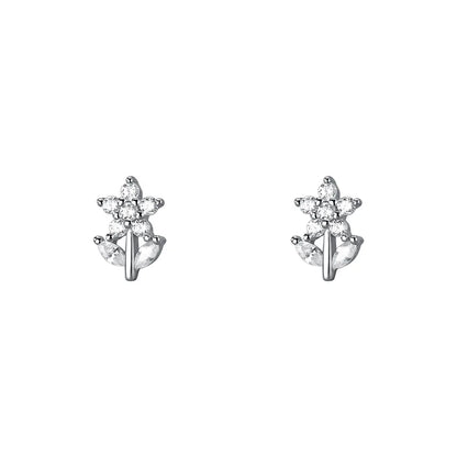 925 Sterling Silver Stud Earrings Charm Jewelry - Small Fresh Flower - Xm340 - Touchy Style